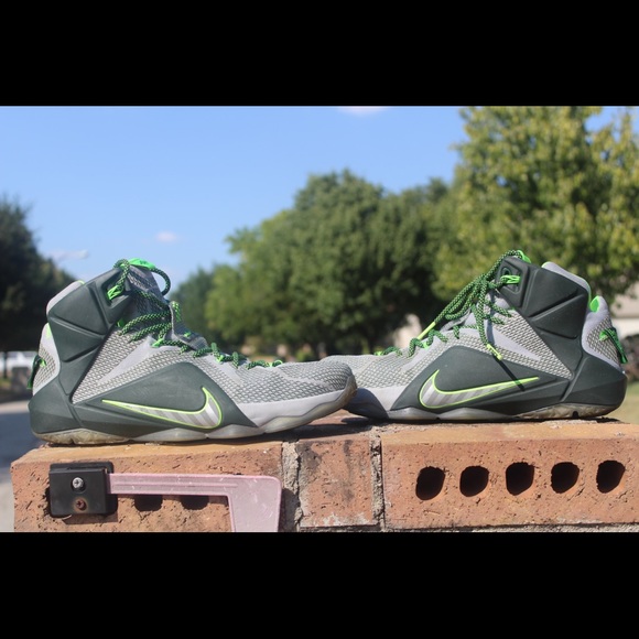 Nike Other - Nike Lebron 12 Size 12 Gry/Blk/Grn